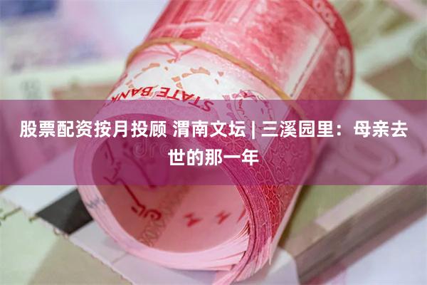 股票配资按月投顾 渭南文坛 | 三溪园里：母亲去世的那一年