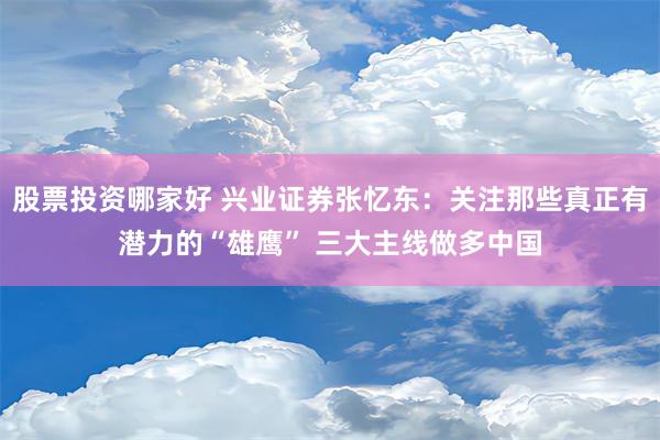 股票投资哪家好 兴业证券张忆东：关注那些真正有潜力的“雄鹰” 三大主线做多中国