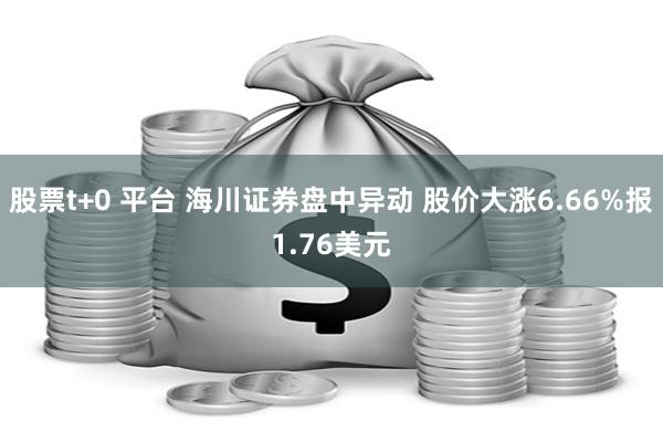 股票t+0 平台 海川证券盘中异动 股价大涨6.66%报1.